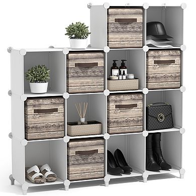 Sorbus 14-Cube Storage Organizer Cubby Shelf for Closet, Toys, Books, and More