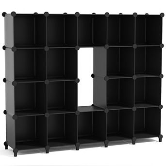 Sorbus 18-Cube Storage Organizer Cubby Shelf for Closet, Toys, Books, and More