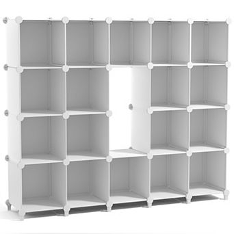 Sorbus 18-Cube Storage Organizer Cubby Shelf for Closet, Toys, Books, and More