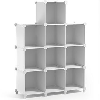 Sorbus 10-Cube Storage Organizer Cubby Shelf for Closet, Toys, Books, and More