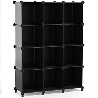 Sorbus 12-Cube Storage Organizer Cubby Shelf for Closet, Toys, Books, and More