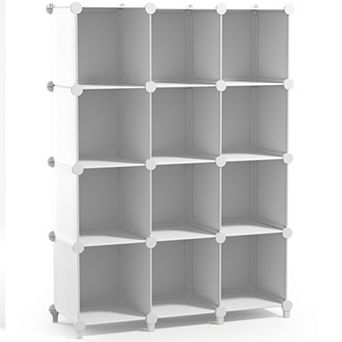 Sorbus 12-Cube Storage Organizer Cubby Shelf for Closet, Toys, Books, and More