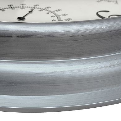 Westclox 15.75-Inch Indoor/Outdoor Wall Clock with Temperature & Humidity