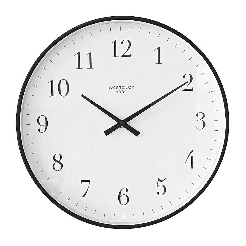 Westclox 12-inch Basic Wall Clock, Black And White