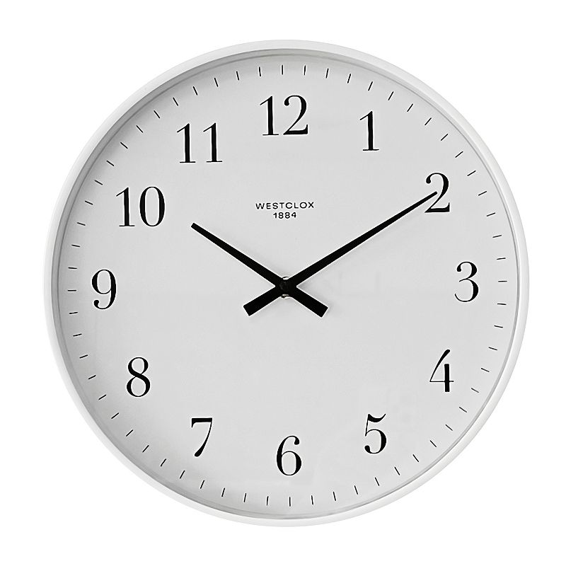 Westclox 12-inch Basic Wall Clock, White