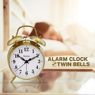 Westclox Twin Bell Metal Alarm Clock