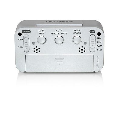 Westclox Digital LCD Alarm Clock with Date & Temperature