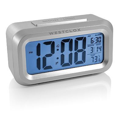 Westclox Digital LCD Alarm Clock with Date & Temperature