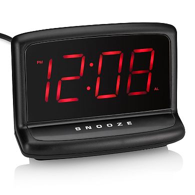 Westclox 1.4-Inch Large Digit Alarm Clock with Oversized Snooze Button