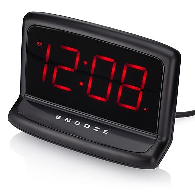 Westclox 1.4-Inch Large Digit Alarm Clock with Oversized Snooze Button