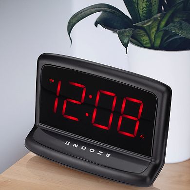 Westclox 1.4-Inch Large Digit Alarm Clock with Oversized Snooze Button