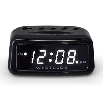 Westclox 0.6-Inch LED Alarm Clock with USB-C Charging Port