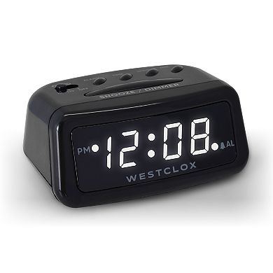Westclox 0.6-Inch LED Alarm Clock with USB-C Charging Port