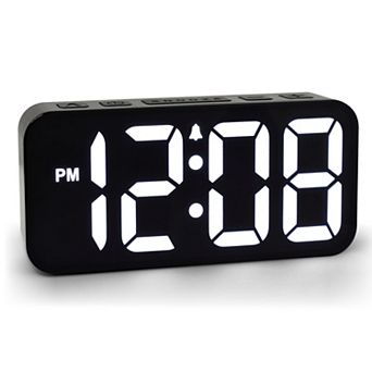 Westclox 2-Inch Digital Color Changing Display Alarm Clock with USB-C Charging