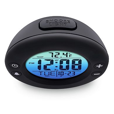Westclox Round LCD Color Fade Display Alarm Clock
