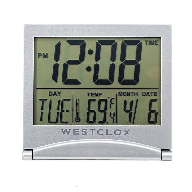 Westclox Large Travel LCD Alarm Clock