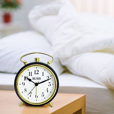 Westclox Classic Alarm Clock Quiet No Ticking