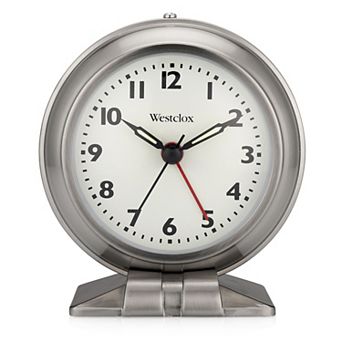 Westclox Metal Alarm Clock with Nickel Finish