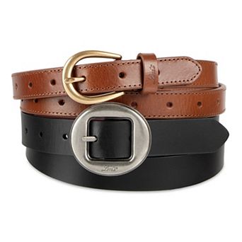 Women's Levi's® Modern Western 2-Pack Belt Set