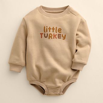 Baby Little Co. by Lauren Conrad Thanksgiving Long Sleeve Ringer Bodysuit
