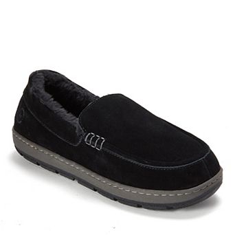 Dearfoams Fitzgerald Men's Genuine Suede Moccasin Slippers