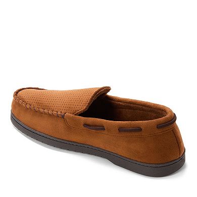 Dearfoams Keaton Men's Microfiber Suede Whipstitch Slippers