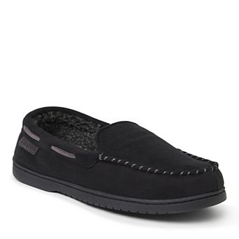 Dearfoams Keaton Men's Microfiber Suede Whipstitch Slippers