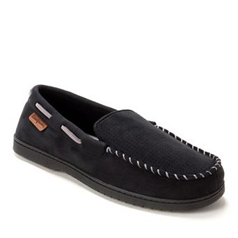 Dearfoams Keaton Men's Microfiber Suede Whipstitch Slippers
