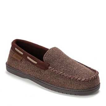 Dearfoams Keaton Men's Microfiber Suede Whipstitch Slippers
