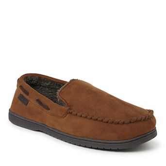 Dearfoams Keaton Men's Microfiber Suede Whipstitch Slippers