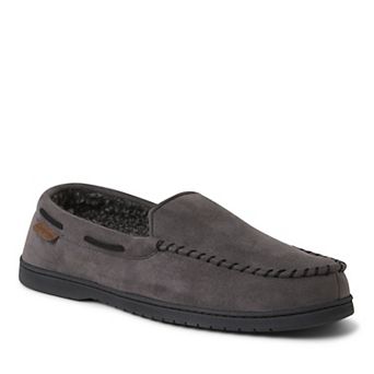 Dearfoams Keaton Men's Microfiber Suede Whipstitch Slippers