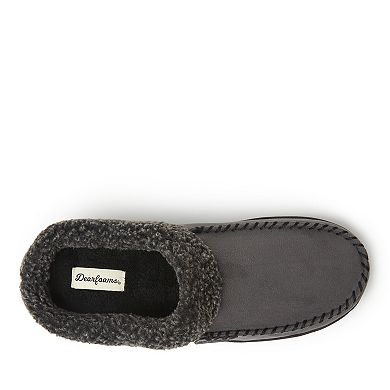 Dearfoams Men's Microsuede Clog Slippers