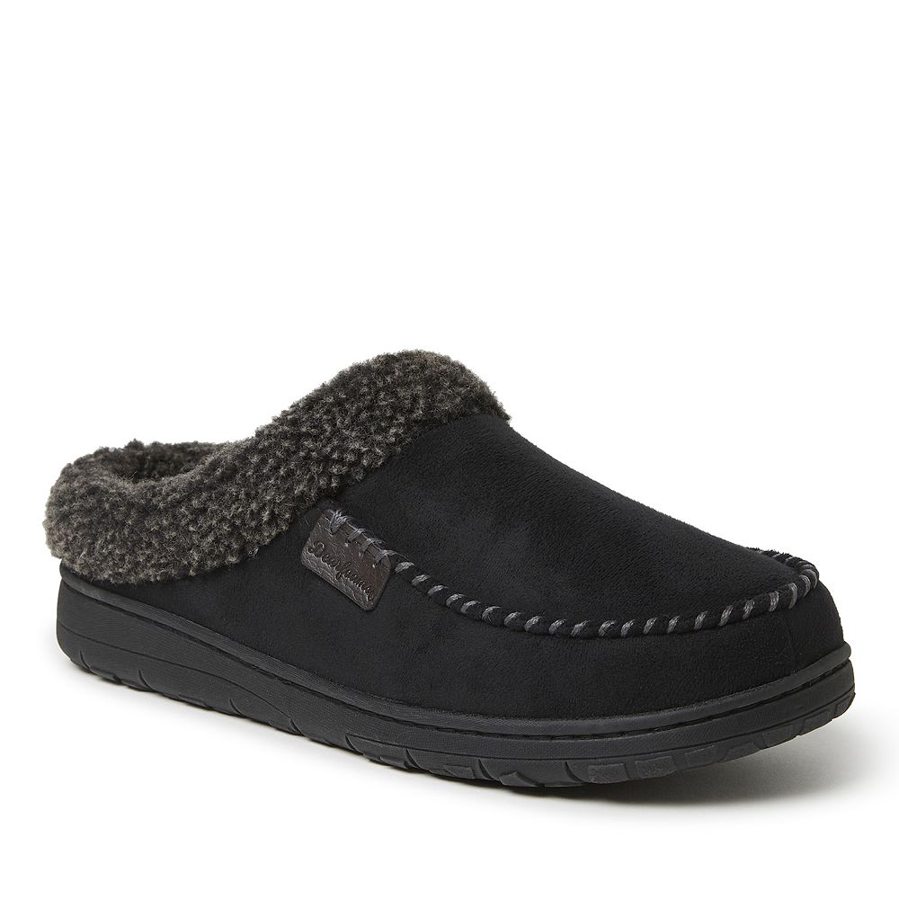 Dearfoams Men's Microsuede Clog Slippers