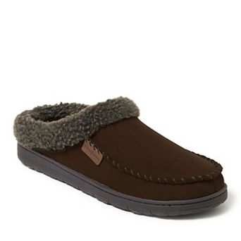 Dearfoams Men's Microsuede Clog Slippers