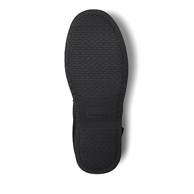 Dearfoams Toby Men's Moccasin Slippers With Whipstitch & Tie
