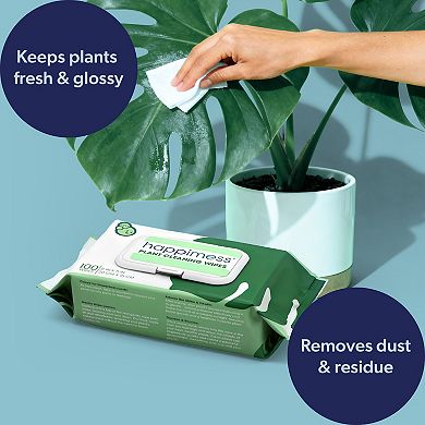 Essential Oil Plant Wipes, Remove Dust, Dirt, Water Spots and Restore Natural Leaf Shine