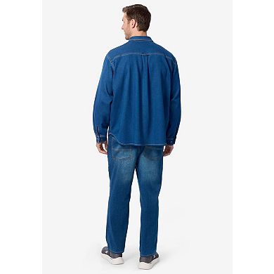 KingSize Men's Big & Tall Knit Denim Shirt