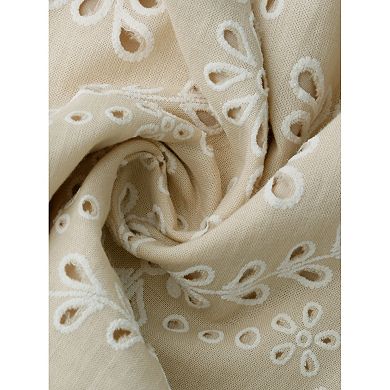 Causal Tops for Women V Neck Short Sleeve Embroidery Eyelet Elegant Blouse