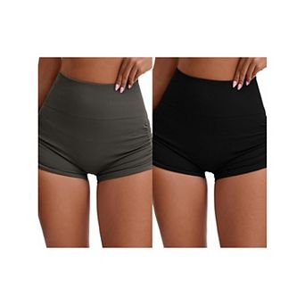2 Packs Women's High Waist Slimming Waist Hip Lifter Control Panties Workout Sport Running Short