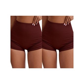 2 Packs Women's High Waist Slimming Waist Hip Lifter Control Panties Workout Sport Running Short