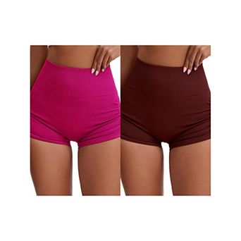 2 Packs Women's High Waist Slimming Waist Hip Lifter Control Panties Workout Sport Running Short