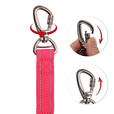 Dog Car Seatbelt 45.28"-70.08" Shock Absorbing with 2 Padded Handle 1Pc