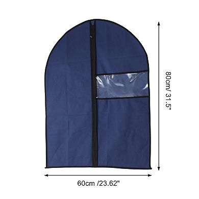 Dustproof Transparent Window Garment Bag 3 Pcs for Clothing Storage 31.5"x23.62"