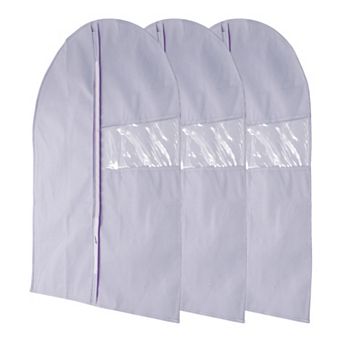 Dustproof Transparent Window Garment Bag 3 pc for Clothing Storage 31.5"x23.62"