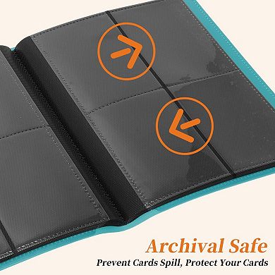 Card Binder 4 Pockets 20 Pages 160 Card Capacity Card Album 1Pc