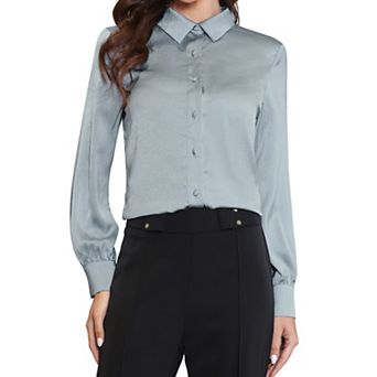 Work Shirt for Women Button Down Long Sleeve Business Office Blouse