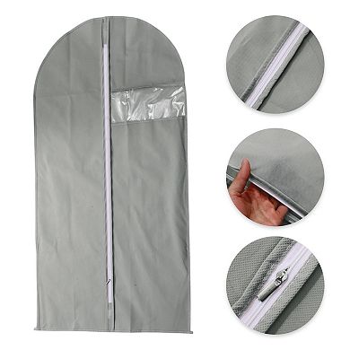 Dustproof Transparent Window Garment Bag 3 Pcs for Clothing Storage 47.24"x23.62"