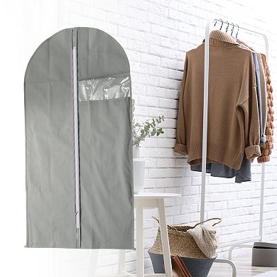 Dustproof Transparent Window Garment Bag 3 Pcs for Clothing Storage 47.24"x23.62"