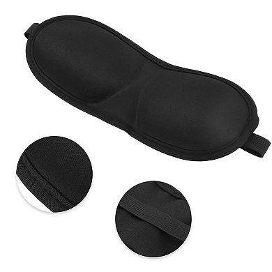 Breathable Elastic Band 3D Sleep Mask Black 3D Eye Shade Cover for Yoga 1 Pc
