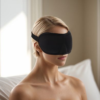 Breathable Elastic Band 3D Sleep Mask Black 3D Eye Shade Cover for Yoga 1 Pc